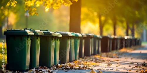 Smart waste management system in cities using IoT for efficient garbage collection. Concept IoT, Waste Management, Smart Cities, Garbage Collection, Efficiency