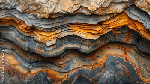 Abstract Rock Layers, Detailed representations of rock layers creating natural abstract designs