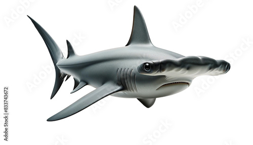 hammerhead shark isolated on the transparent background.
