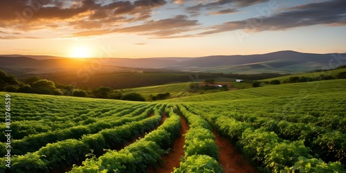 Soybean plantations in Mato Grosso, Brazil: A Major Boost to Agriculture in the Region. Concept Agriculture, Soybean Plantations, Mato Grosso, Brazil, Economic Development