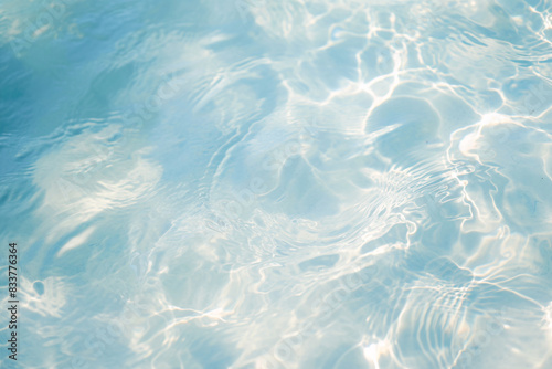 Detailed view of water ripples with light reflections creating a soothing effect