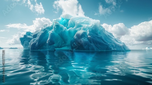 Abstract Iceberg, An iceberg with abstract shapes and vibrant colors