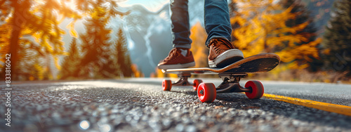 Close-up of person riding a skateboard