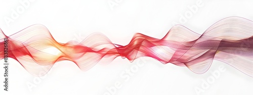 Gamma Ray Light Wave Vibrant 3D Rendered Gamma Ray Light Wave on White Background