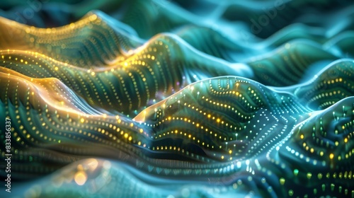 Organic Light Patterns, Abstract light patterns inspired by natural phenomena, such as bioluminescence