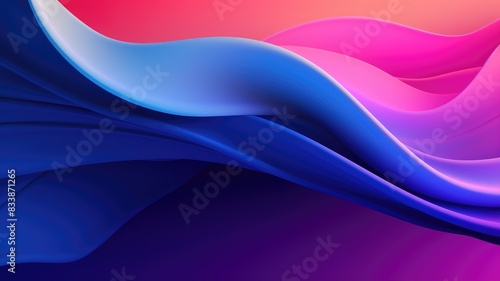 Abstract wavy pattern in vibrant pink and purple hues. Abstract artwork with colorful waves that appear to be flowing and swirling across the background. Dynamic background for modern design. AIG35.