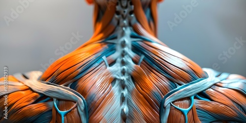 Anatomy Focus: Human Torso Muscles - Trapezius, Shoulders, and Neck. Concept Human Anatomy, Muscles, Trapezius, Shoulder Muscles, Neck Muscles