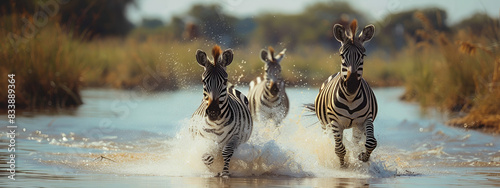 zebra illustration in its natural habitat