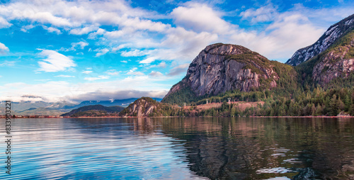 Canadian Nature Landscape Background. Chief Mountain in Squamish, BC, Canada