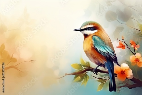 kingfisher on the branch, generative ai