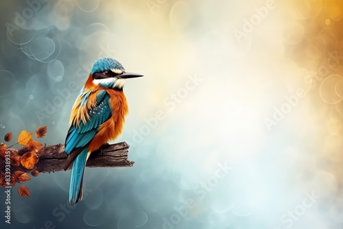 kingfisher on the branch, generative ai