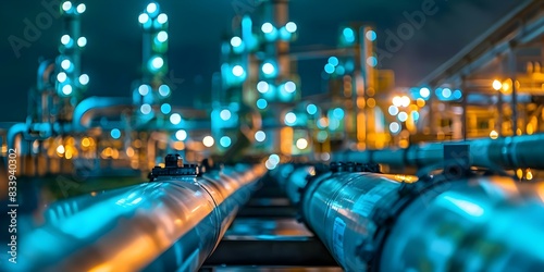 Operating Oil and Gas Pipeline for Refining and Transportation of Oil. Concept Oil and Gas Pipeline Operation, Refining Process, Transportation Logistics, Safety Protocols