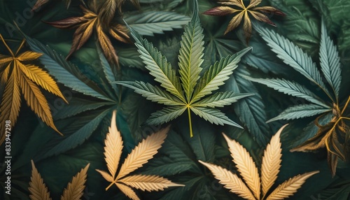 marijuana or cannabis leaf background