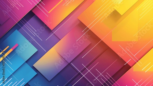 An abstract background with colorful geometric shapes and gradients