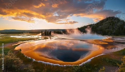 yellowstone national park midway geyser basin