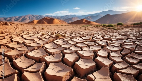 cracked clay ground drought land background