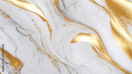 Luxurious white Carrara statuaries marble texture background. Calacatta glossy marble with golden streaks. Luxury White Gold Marble texture background vector. Panoramic Marbling texture design.