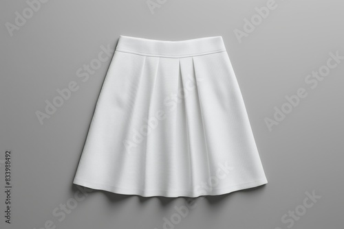 White A-Line skirt with invisible waistband