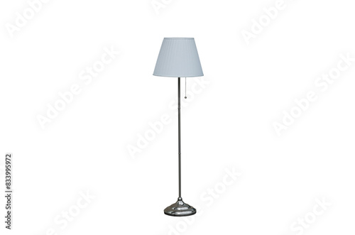 white floor lamp isolated on white background