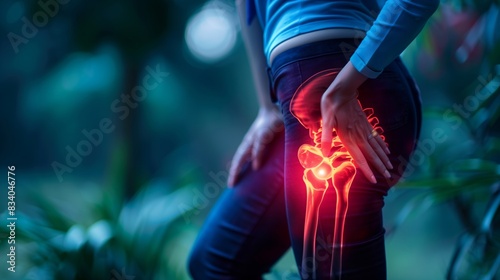 Woman Holding Knee in Pain
