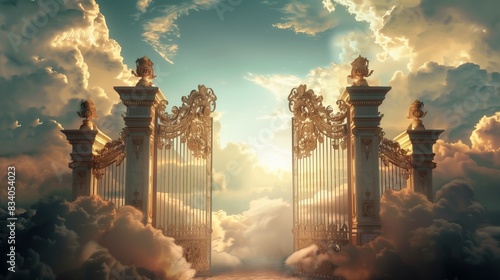 Heavenly Gate Among Clouds