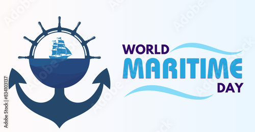 World Maritime Day, campaign or celebration banner. Maritime Diversity: The Global Impact of Sea Trade