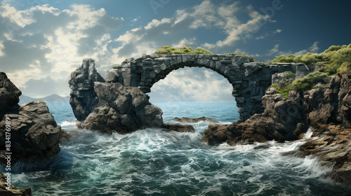arch bridge over the sea