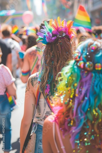 Pictures of the fun atmosphere of the Pride parade Celebrating diversity, unity, and LGBTQ+ pride.