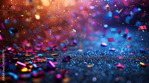 A bright background with colorful confetti and space for celebratory text. - Event decoration background