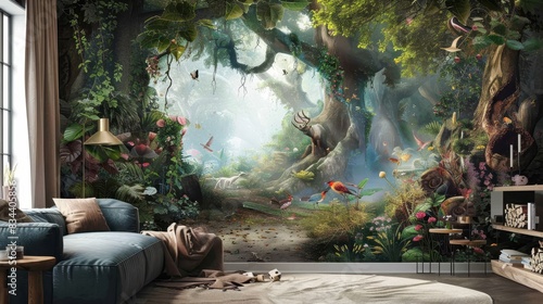 Enchanted Forest Wallpaper: A Realm of Mythical Creatures