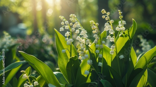 Lily of the valley flowers in spring