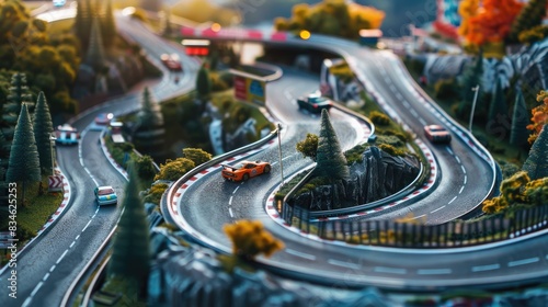 Miniature car racing circuit