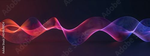 Elegant Cosine Wave Visualization A Visually Striking 3D Rendered Representation of a Single