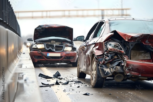 Severe Car Accident on Highway Causes Extensive Damage to Vehicles