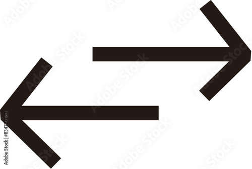 Arrow pointing two opposite directions to the left and right