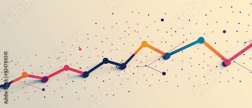 A line graph tracking the progress of professional development goals.