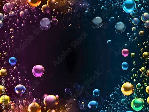 カラフルなバブルの抽象的な背景画像