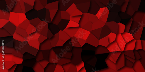 Abstract colorful black background with polygon or vector frame. Texture of geometric shapes with shadows and light. Abstract mosaic pattern. Colorful polygonal design consists of triangles.