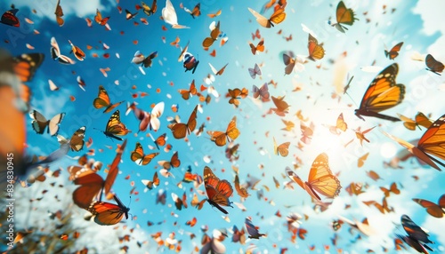 background with butterflies