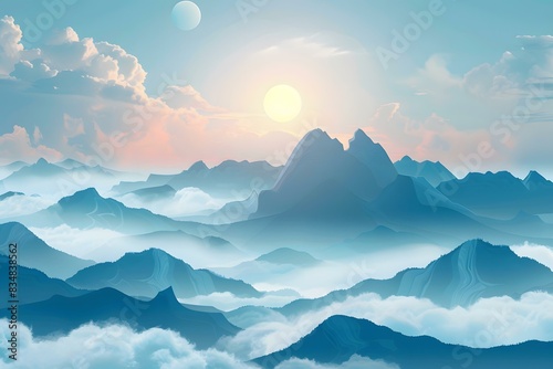 Majestic Blue Mountain Sunrise