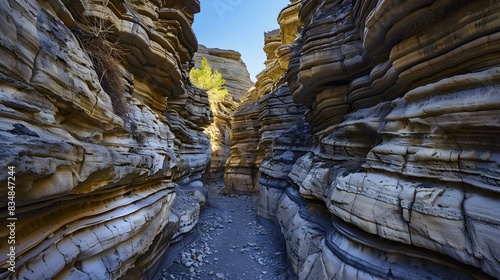 canyon with intricately