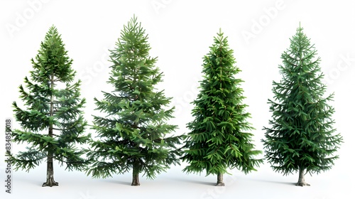 fir trees five different img