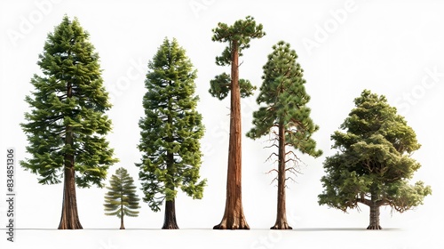 sequoia trees five different pic