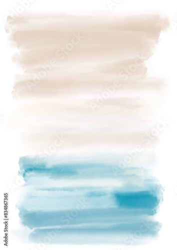 hand painted beach themed watercolour abstract background 
