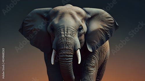 Elephant abstract animal background wallpaper generative ai Generative AI 
