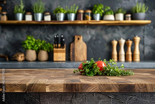 Vegetables on wooden counter