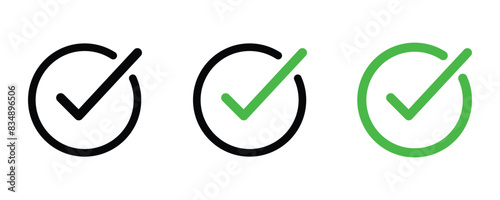 check box icon with correct, accept checkmark icons tick box checked, check list square frame - checkbox symbol approved sign, isolated with white background.