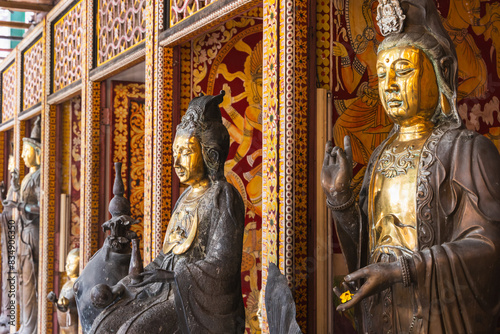 Ancient statues of Gangaramaya Temple, Sri Lanka