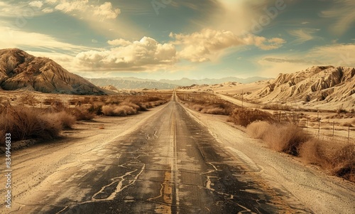 road for nowhere in the desert