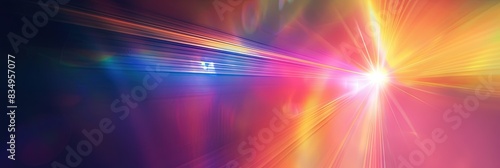 holographic rainbow flare. Blurred rainbow light refraction